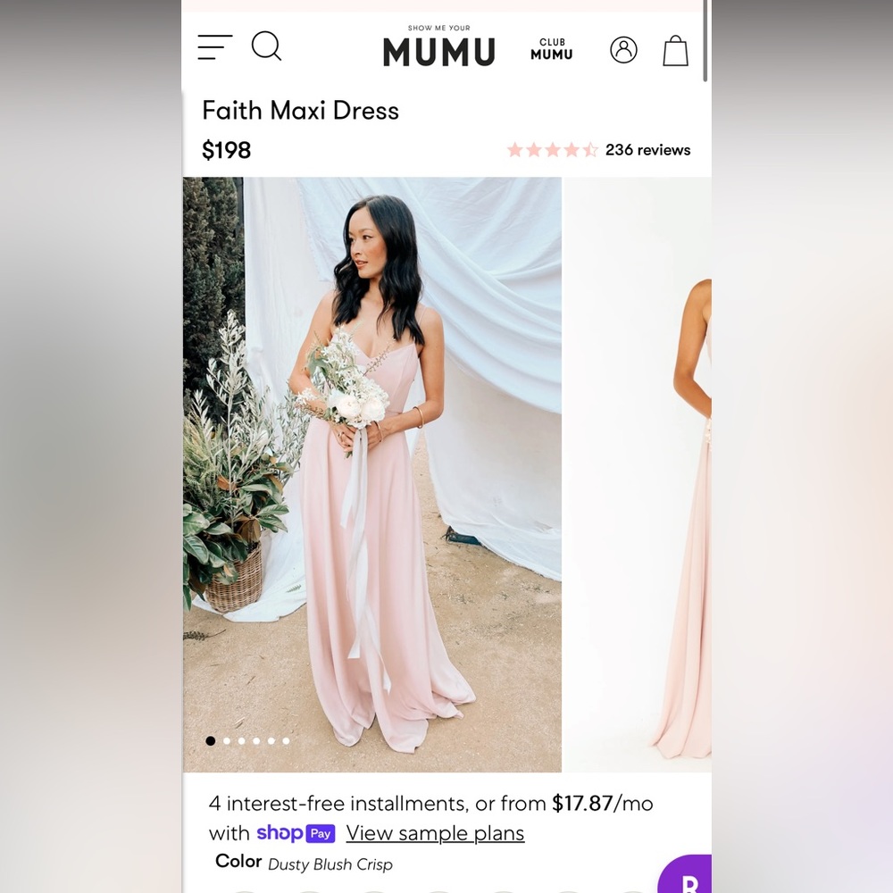 Show Me Your Mumu Dress - Faith Maxi Dress in Dusty Blush Crisp